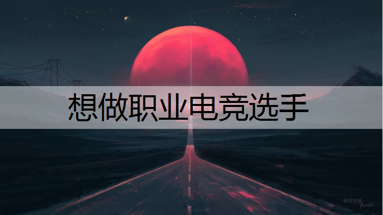 想做职业电竞选手