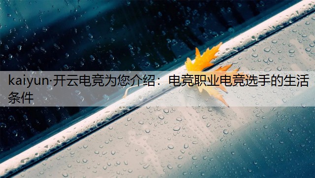 电竞职业电竞选手的生活条件